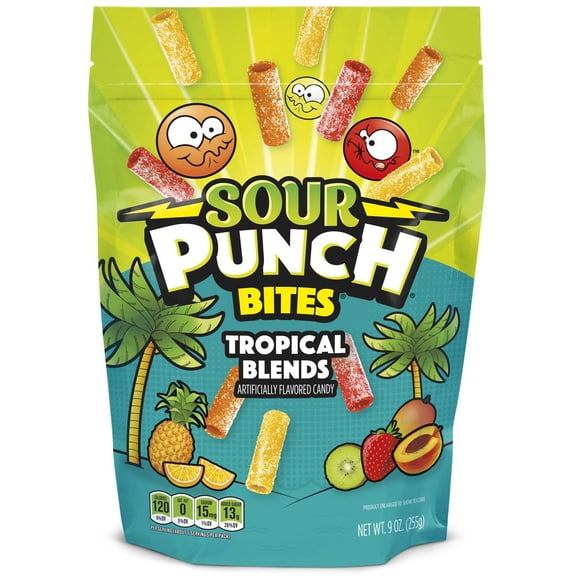 (Price/Case)Sour Punch Bites Tropical 12-9 Ounce