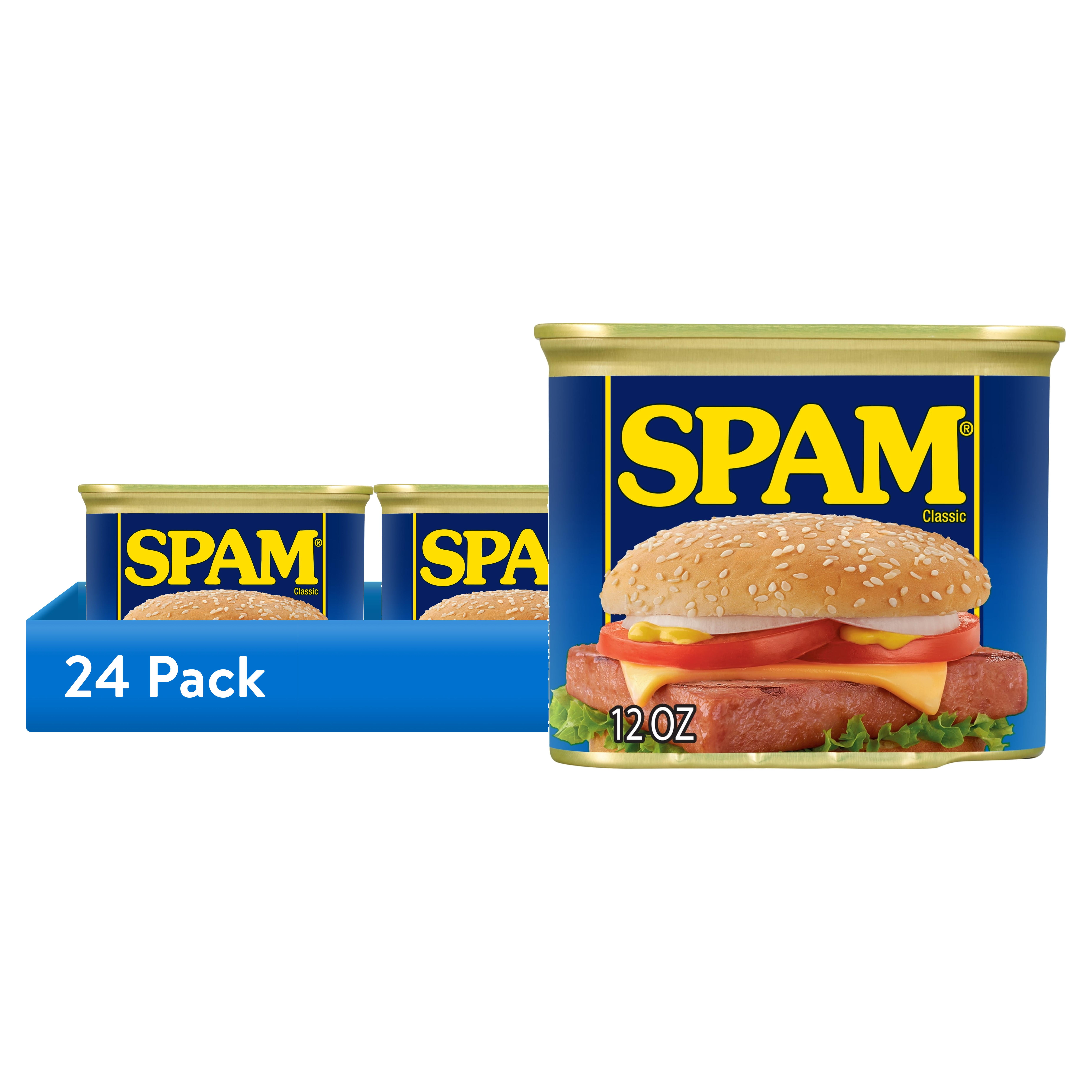 24 pack) SPAM Classic Canned Meats, 7 G of Protein per Serving
