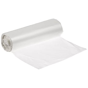 Spectrum CP242406N HDPE Institutional Trash Can Liner, 7-10 Gallon Capacity, 24" Length x 24" Width x 6 Micron Thick, White (Case of 1000)