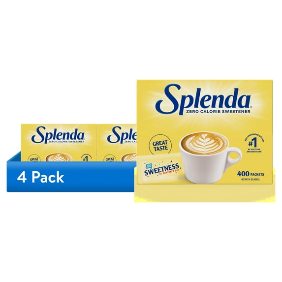 (4 pack) Splenda Zero Calorie Sweetener, Sugar Substitute Packets - 400 Ct.