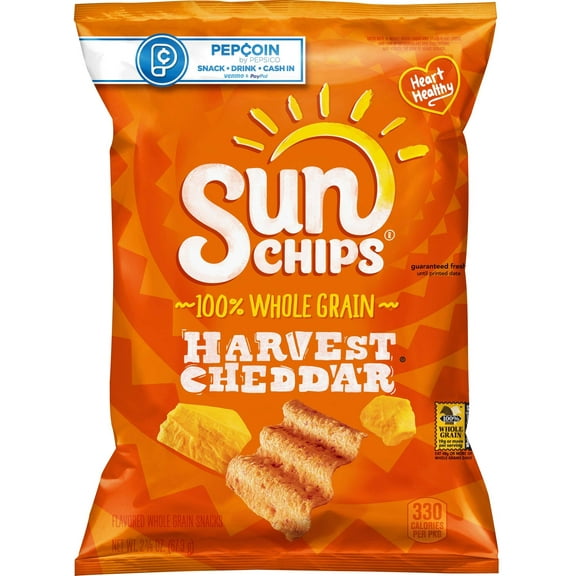 (Price/Case)Sun Chips 00028400363259 Sunchips Whole Grain Snacks Harvest Cheddar 2-3/8 ounce 24 Count