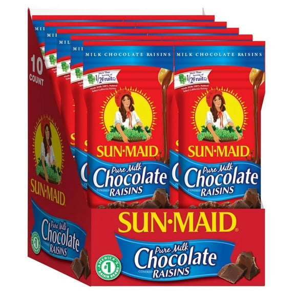 (Price/Case)Sunmaid Milk Chocolate Raisins, 2 Ounces, 10 per box, 4 per case