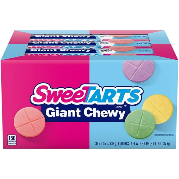 (Price/Case)Sweetarts Giant Chewy Candy 1.5 Ounce Bag - 36 Per Pack - 10 Packs Per Case
