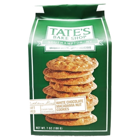 (Price/Case)Tate's Bake Shop White Chocolate Macadamia Nut Cookies, 7 Ounces, 12 per case