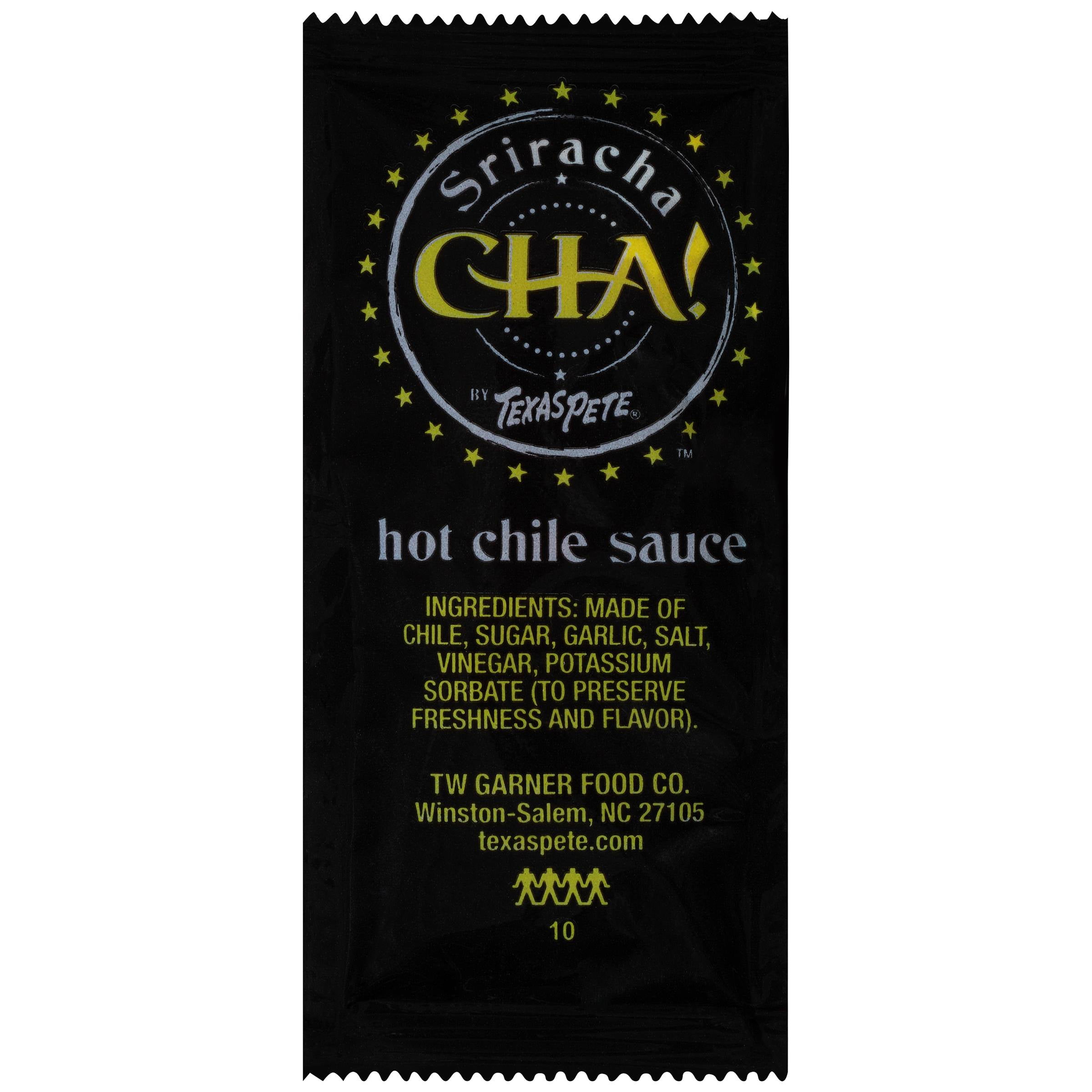 (Price/Case)Texas Pete 7 Gram Cha Sriracha Hot Chile Sauce 200 Packets - 1 Per Case