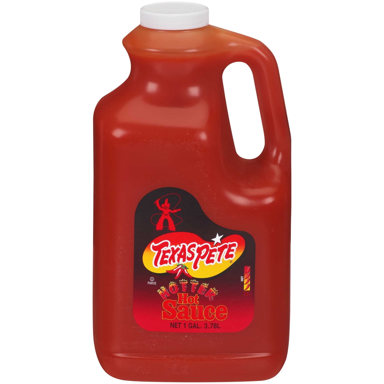 (Price/Case)Texas Pete Hotter Hot Sauce 1 Gallon Jugs - 4 Per Case