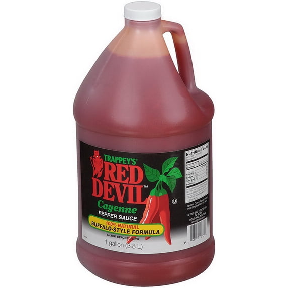 (Price/Case)Trappey'S Red Devil Cayenne Pepper Sauce 1 Gallon Bottle - 4 Per Case