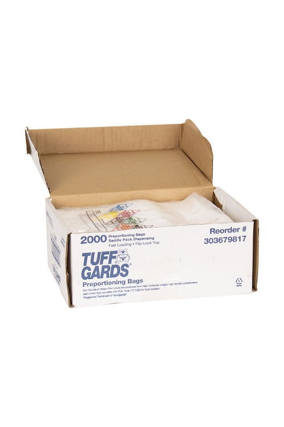 (Price/Case)Tuffgards 6.5 Inch X 7 Inch High Density Saddle Weekly Daily Color Coded Bag, 2000 Each, 1 per case