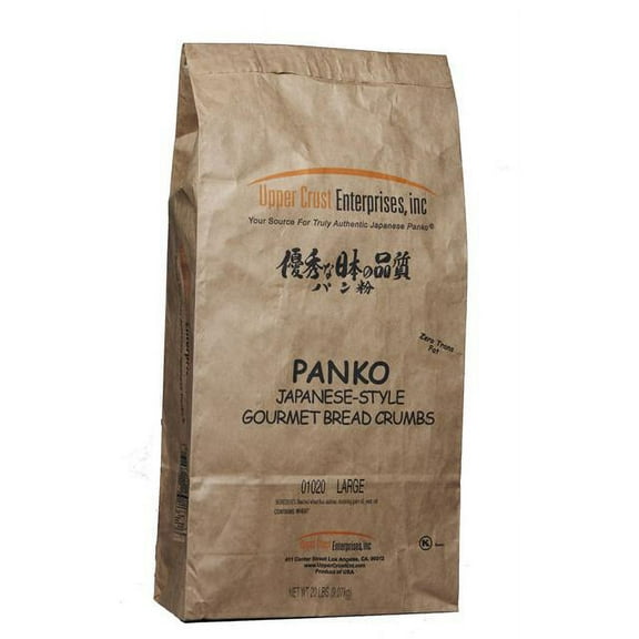 (Price/Case)Upper Crust Enterprises 01020 Panko - Large Grind - Authentic Japanese Bread Crumbs 0 Trans Fat Non-Gmo 20#Bag #01020