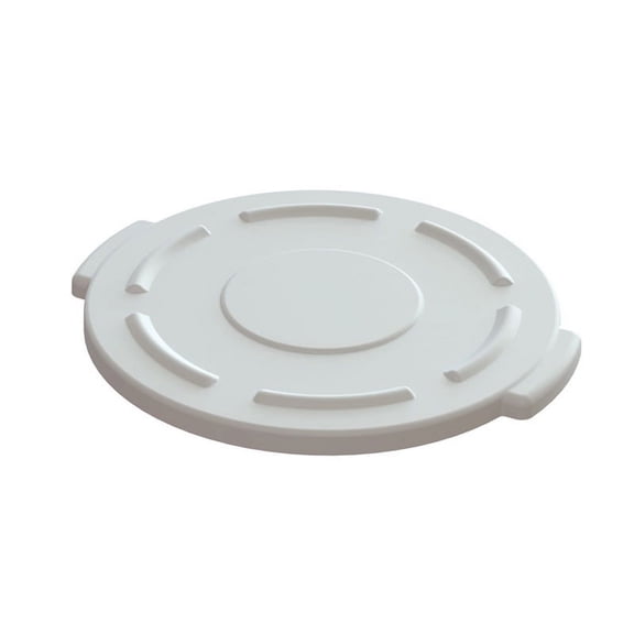 (Price/Case)Value Plus 10 Gallon White Trash Can Lid 6 Per Case