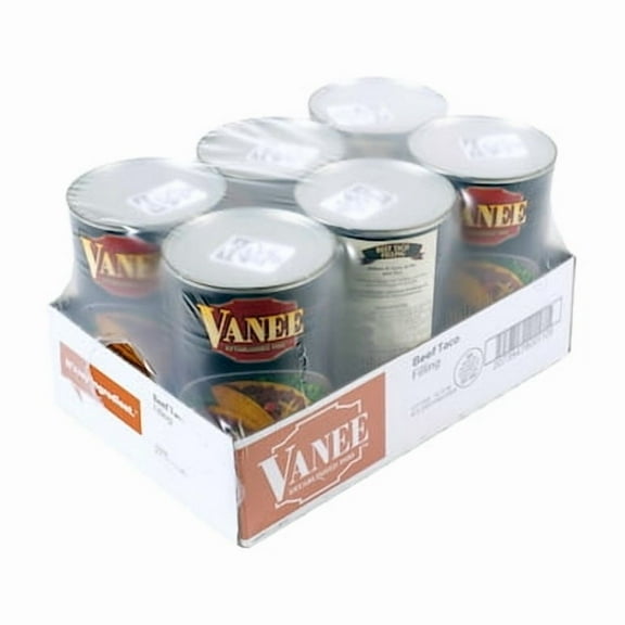 (Price/Case)Vanee Beef Taco Filling 48 Ounce Jars - 6 per Case