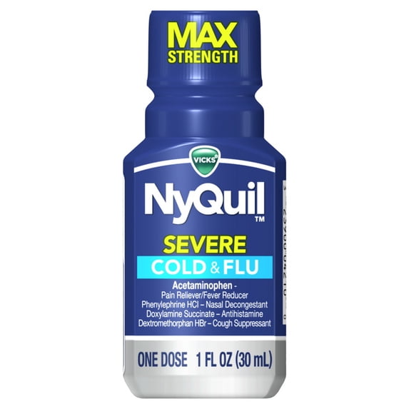 (Price/Case)Vicks Nyquil Severe Multi Sympton 4-8-1 Fluid Ounce