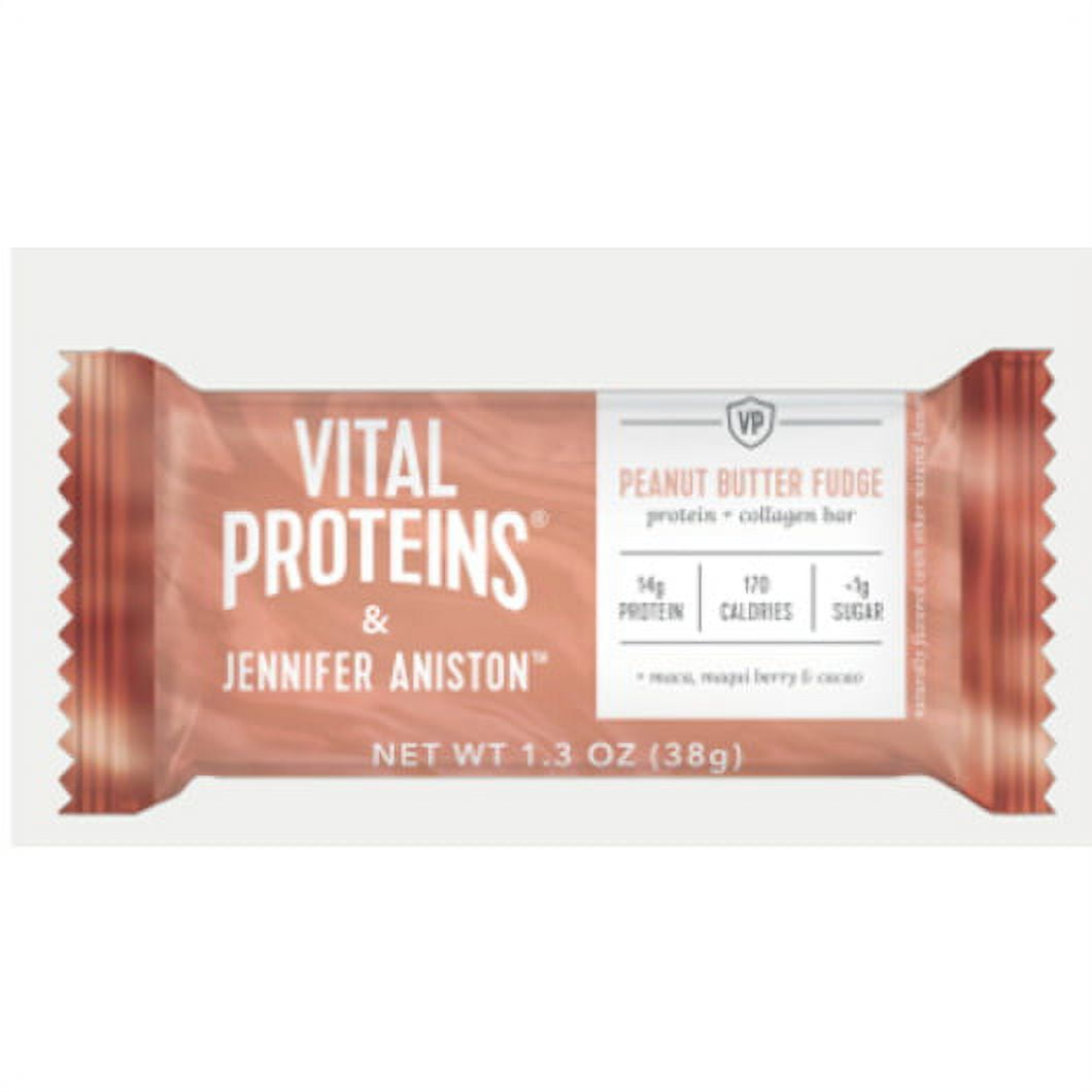 (Price/Case)Vital Proteins 12516795 Jennifer Aniston Protein+Collagen Peanut Butter Fudge Bar, 1