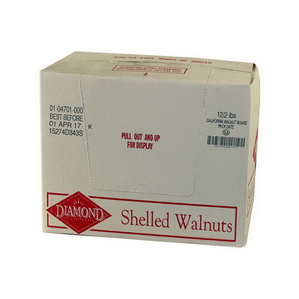 Diamond Walnut Halves & Pieces In A Bag, 2 Pounds, 12 Per Case