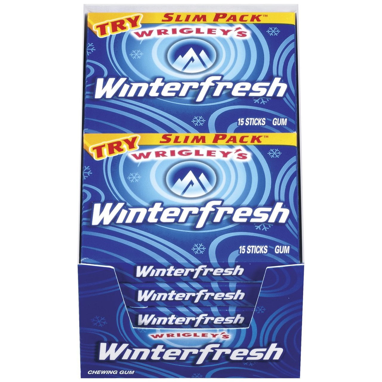(Price/Case)Winterfresh Single Serve Gum 15 Pieces - 10 Per Pack - 12 Packs Per Case
