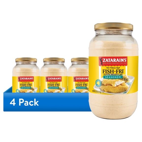 (4 pack) Zatarain's Gluten Free Seasoned Fish Fri, 5.75 lb Jar