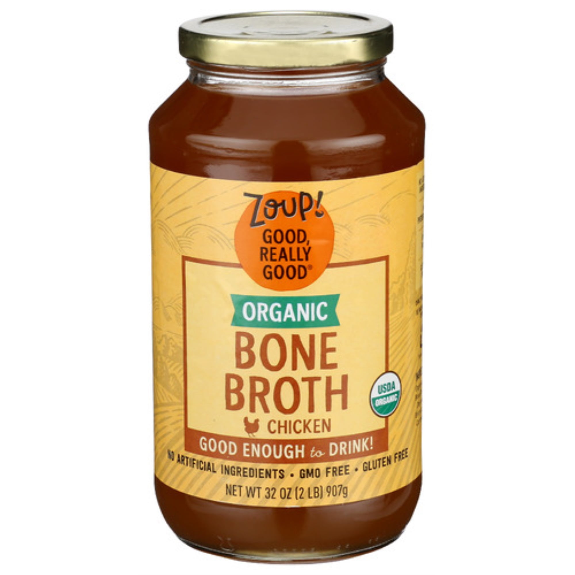 (Price/Case)Zoup! Good Really Good Bone Broth Chicken Case of 632 OZ