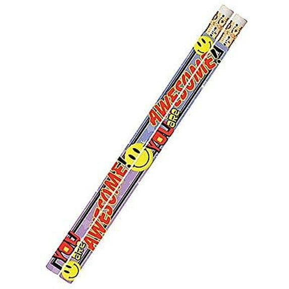 (Price/DZ)Musgrave Pencil Co MUS2473D You Are Awesome 12Pk Motivational Fun Pencils