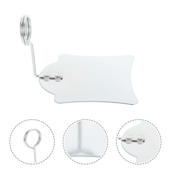 FRCOLOR 5Pcs Silver Metal Label Display Holder for Supermarket Price Tag and Food Sign