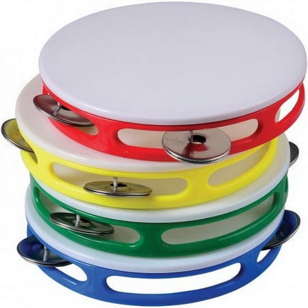 (Price/Dozen)U.S. Toy MX594 Primary Color Tambourines