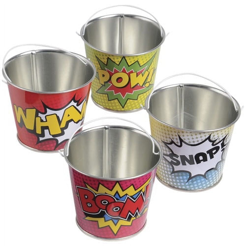 (Price/Dozen)U.S. Toy TU242 Superhero Mini Buckets
