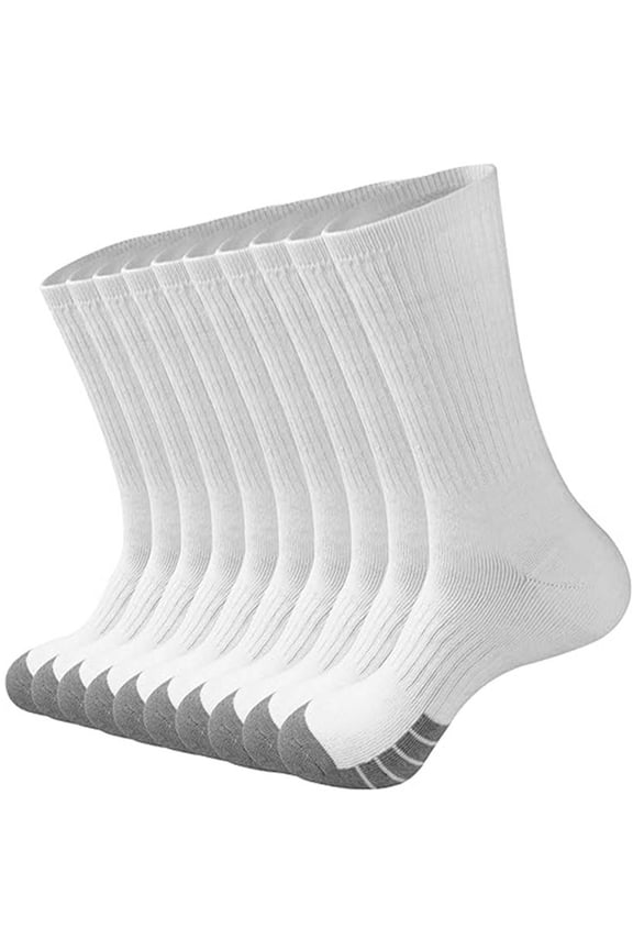 Price Drop! 5 Pack Luxalzxs Cotton Athletic Socks for Men Moisture Wicking Rib Knit Comfy Crew Socks Training Color Block Patchwork Breathable Running Calf Socks