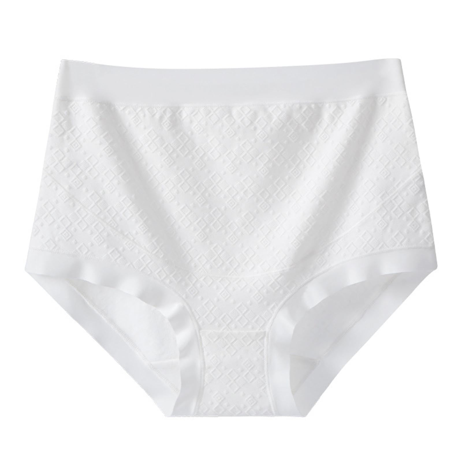 Price Drop: Blumer De Algodon para Mujer, Ropa Interior de Mujer, Women's Solid Diamond Soft Comfortable Underwear High Elasticity Breathable Non Irritating Briefs SOPATENOR White M