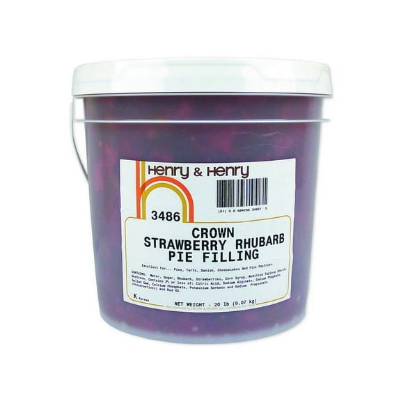 (Price/EA)Henry & Henry Strawberry Rhubarb Pie Filling 20lb, 182325