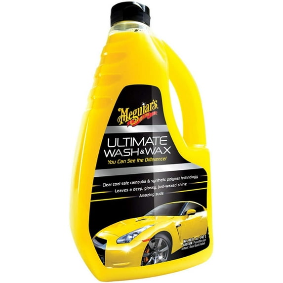 Meguiar's Ultimate Wash & Wax - Color-Enhancing, Cleans, Removes Dirt - 48 oz