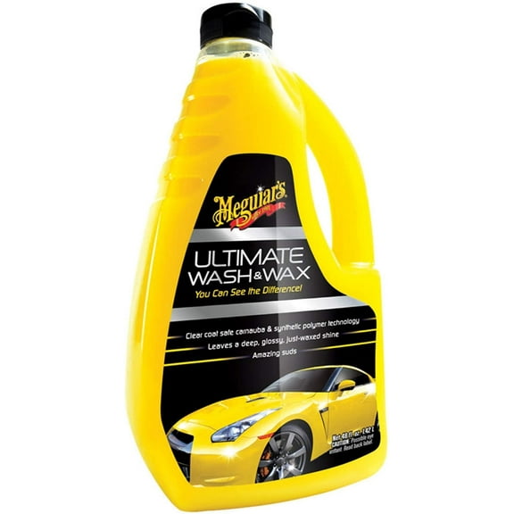 Meguiar's Ultimate Wash & Wax - Color-Enhancing, Cleans, Removes Dirt - 48 oz