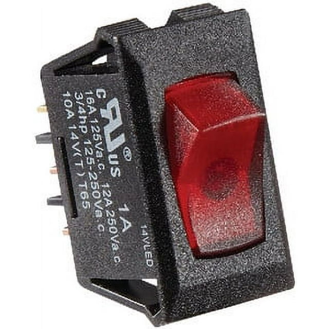 (Price/EA)RV Designer RV Designer Rocker Switch Red, S247