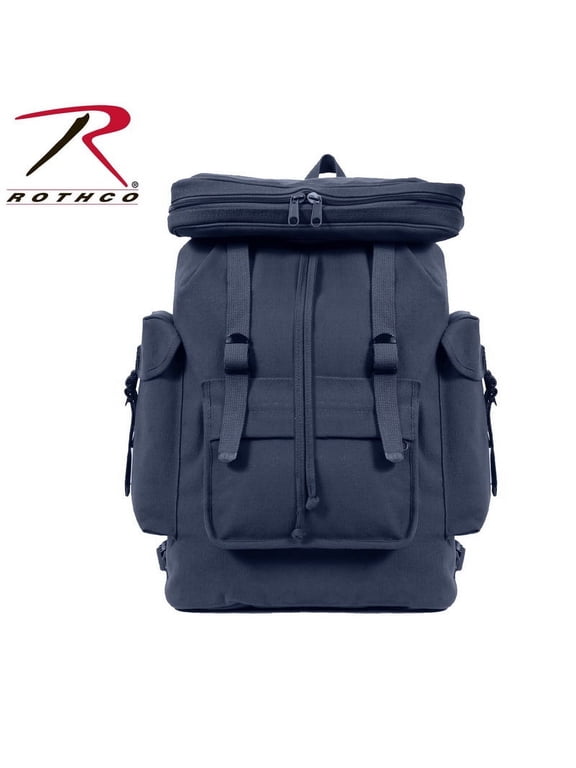 (Price/EA)Rothco 2304 Canvas European Style Rucksack-Navy Blue
