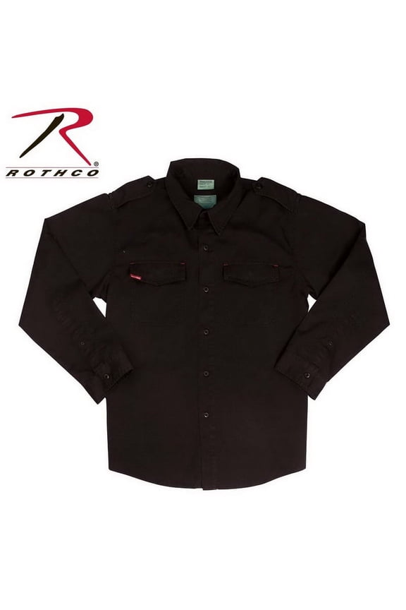 (Price/EA)Rothco 2457 Vintage Fatigue Shirts-Black-XS