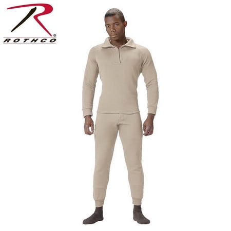 (Price/EA)Rothco 5425 ECWCS Poly Zip Collar Shirts-Desert Sand-S