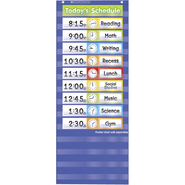 Schedule Cards Pocket Chart Add-Ons - Chart Not Included