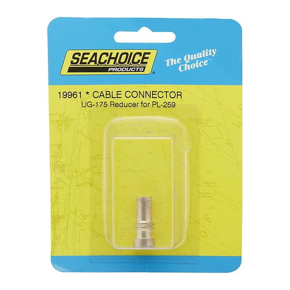 (Price/EA)Seachoice 19961 Antenna Connector - Silver Plated - UG-175 Reducer, 50-19961