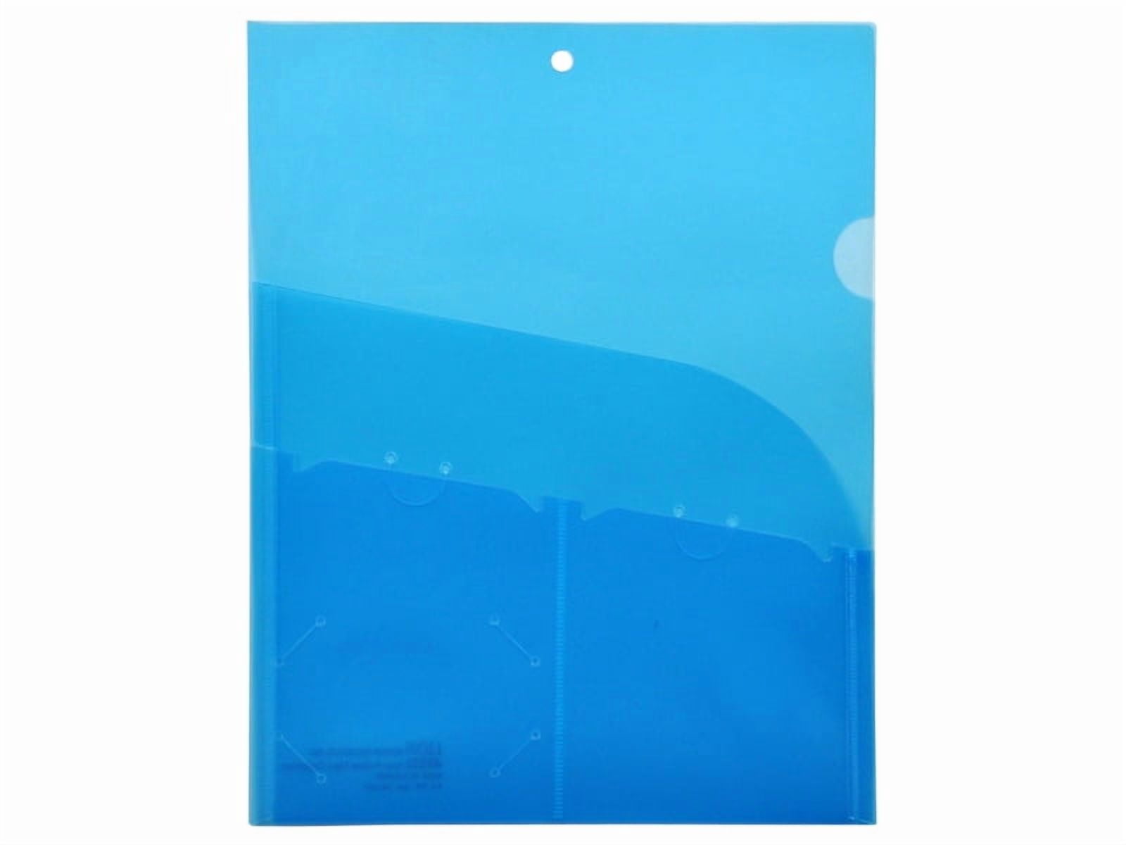 (Price/EACH)FOUR-N-ONE ORGANIZ-R 4-Pocket Plastic Organization Folder-Transparent Blue