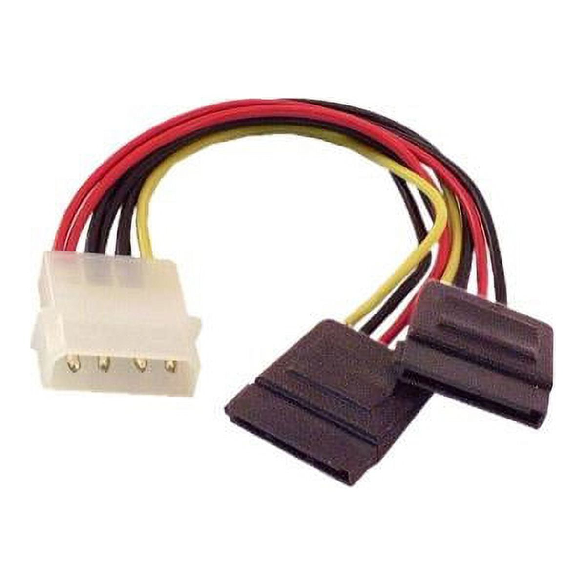 (Price/EACH)IEC L1061 Molex 4 pin (5.25 drive) to Dual SATA 15 Pin Power Adapter