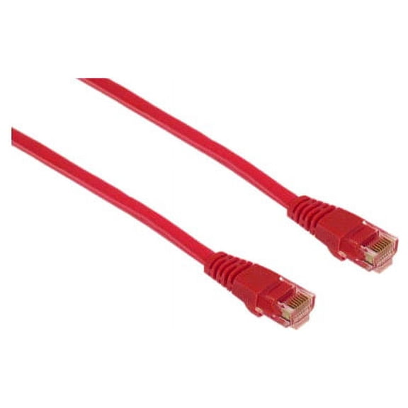 (Price/EACH)IEC M05292-25 RJ45 4pr Cat 5e UTP Cable With Molded Snag Free Strain Relief Red - Imported 25'