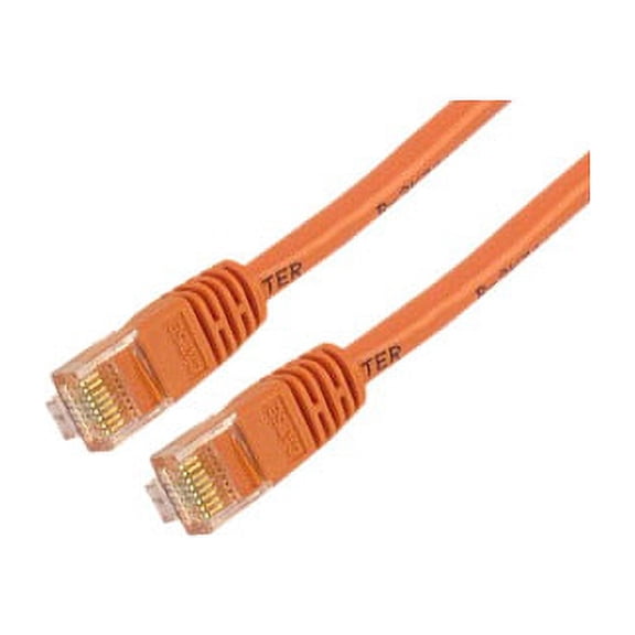 (Price/EACH)IEC M05293 RJ45 4pr Cat 5e UTP Cable With Molded Snag Free Strain Relief Orange - Imported 7'