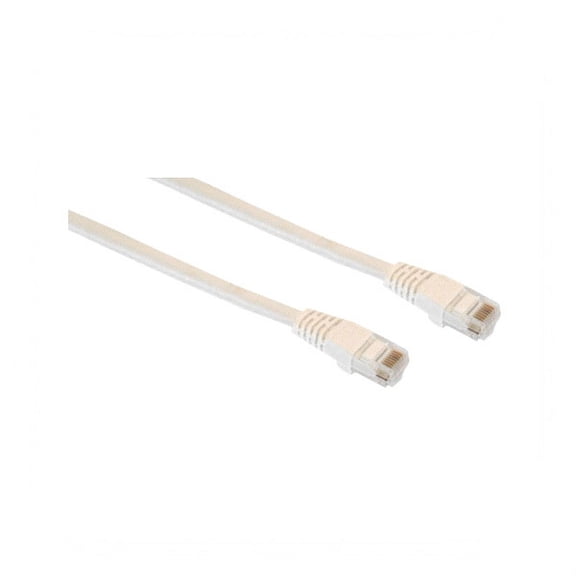 (Price/EACH)IEC M05299 RJ45 4pr Cat 5e UTP Cable With Molded Snag Free Strain Relief White - Imported 7'