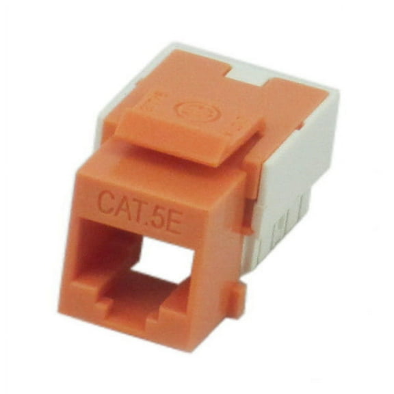 (Price/EACH)IEC RJ4508F-MT-ORL5 RJ4508 Female Keystone Connector Orange Category 5e