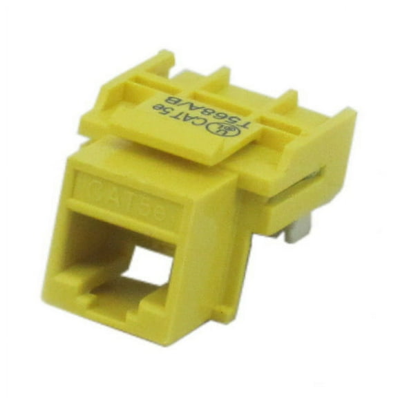 (Price/EACH)IEC RJ4508F-MT-YEL6 RJ4508 Female Keystone Connector Yellow Category 6