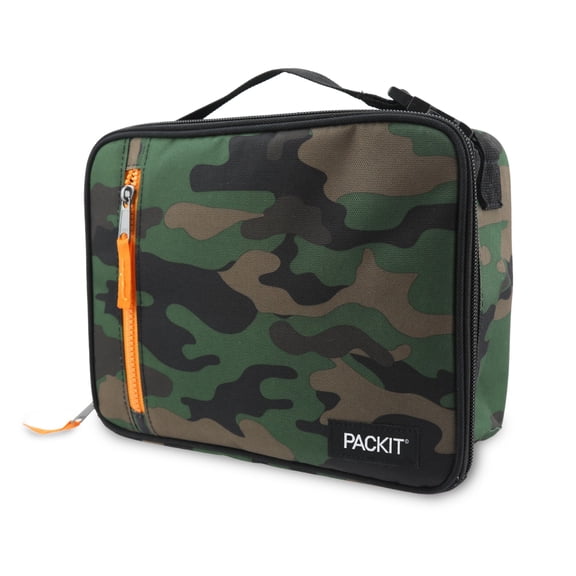 PackIt Classic Freezable Lunch Box Camouflage Insulated Polycanvas Reusable Lunch Boxes