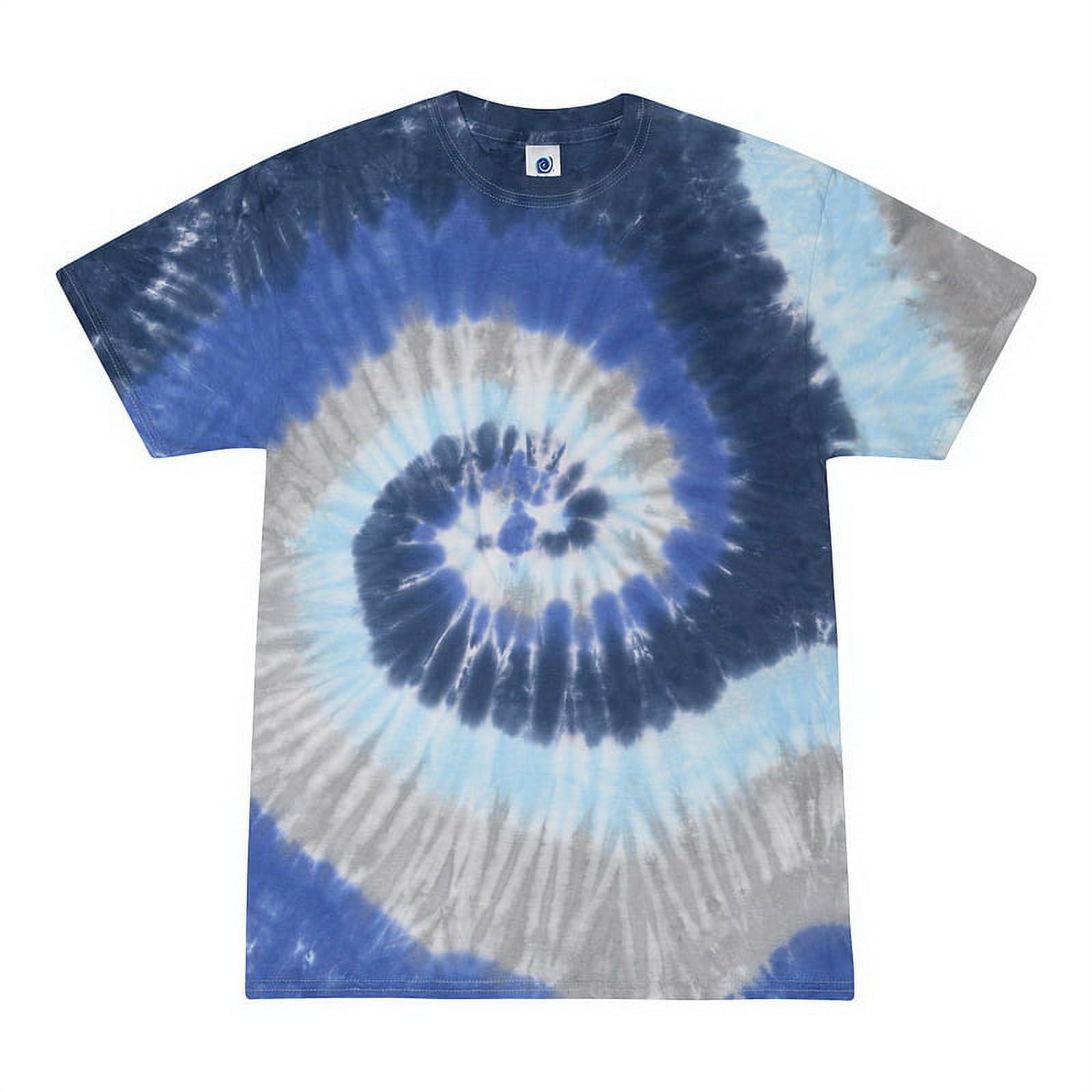 Toddler Shirt / Blue Tie Dye / Cotton Tee / Spiral Design 