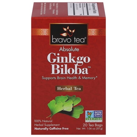 (Price/Each)Bravo Teas and Herbs - Tea - Absolute Ginko Biloba - 20 Bag