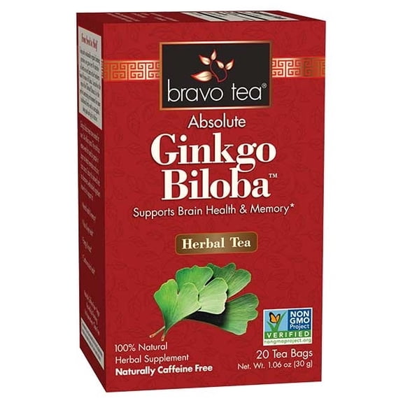 (Price/Each)Bravo Teas and Herbs - Tea - Absolute Ginko Biloba - 20 Bag