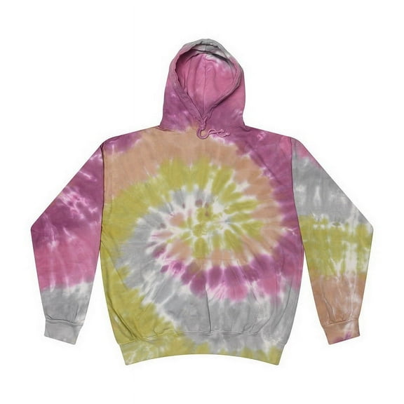 (Price/Each)Colortone 8777 Tie Dye Hooded Pullover-Desert Rose-Kids 14-16