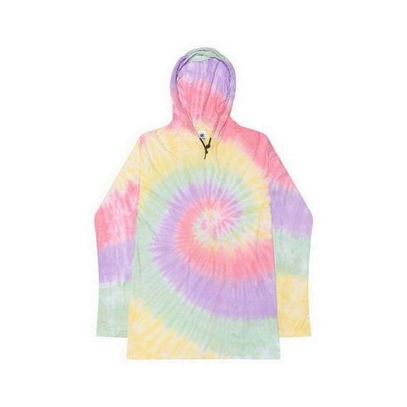 (Price/Each)Colortone Tie Dye 2777 Long Sleeve Hoodie-Slushy-2XL