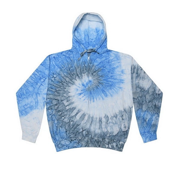 (Price/Each)Colortone Tie Dye 8888 Fleece Zip Up Hoodies-Santorini-XS